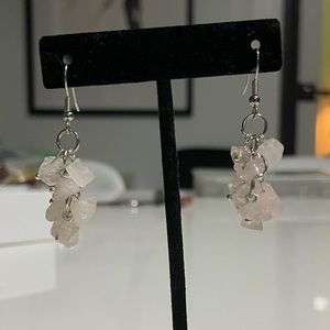 Crystal cluster dangle earrings